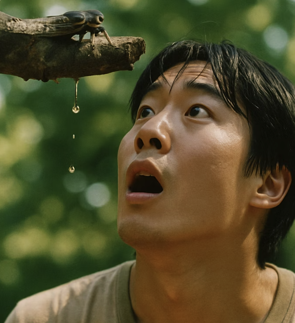 여름날의 갑작스러운 물총 세례