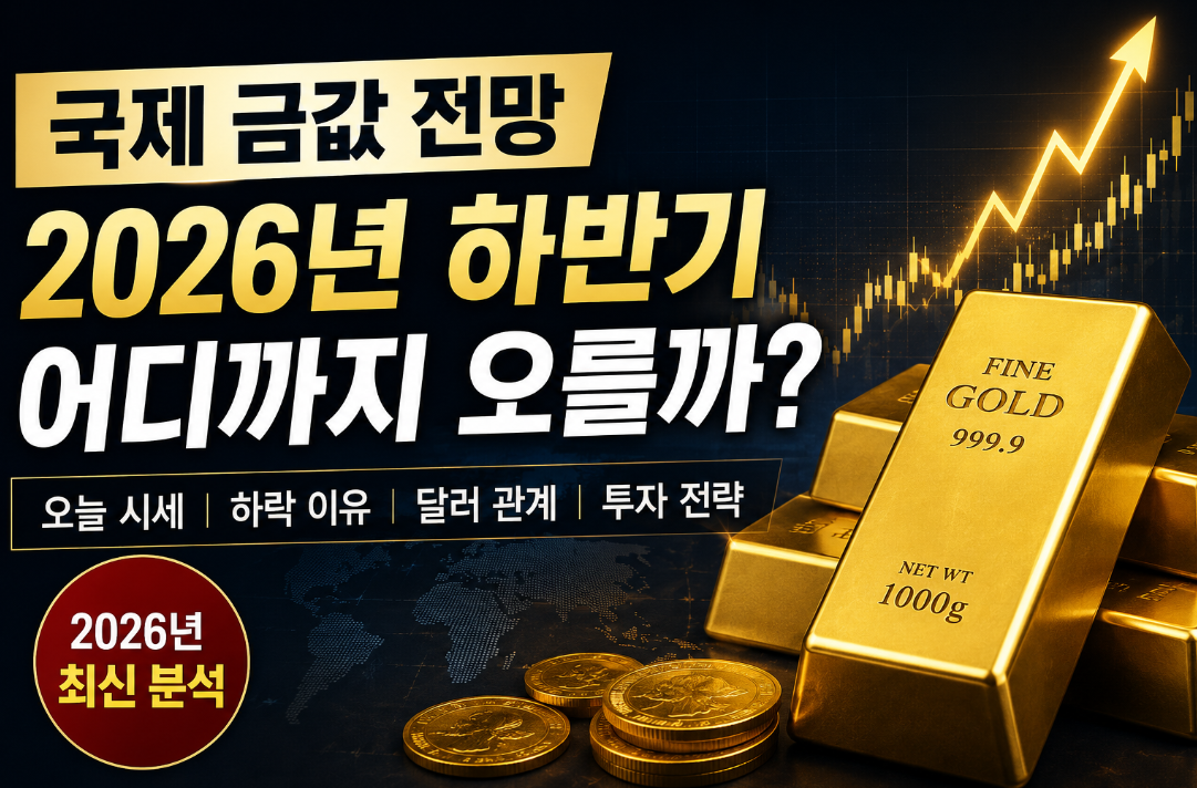 국제 금값 전망 2026년 하반기 어디까지 오를까? 오늘 시세와 투자 전망 총정리
