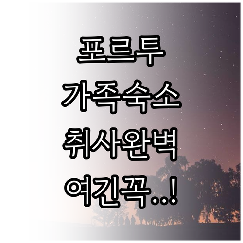 가족 여행에 딱 좋은 포르투 취사 가..