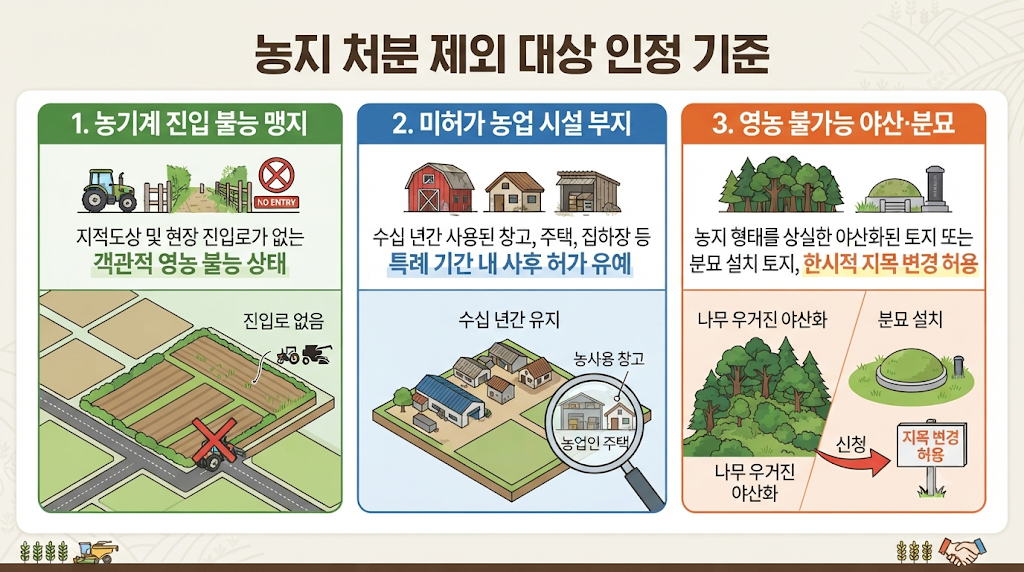 맹지와 미허가 시설 부지 및 한시적 지목 변경 혜택