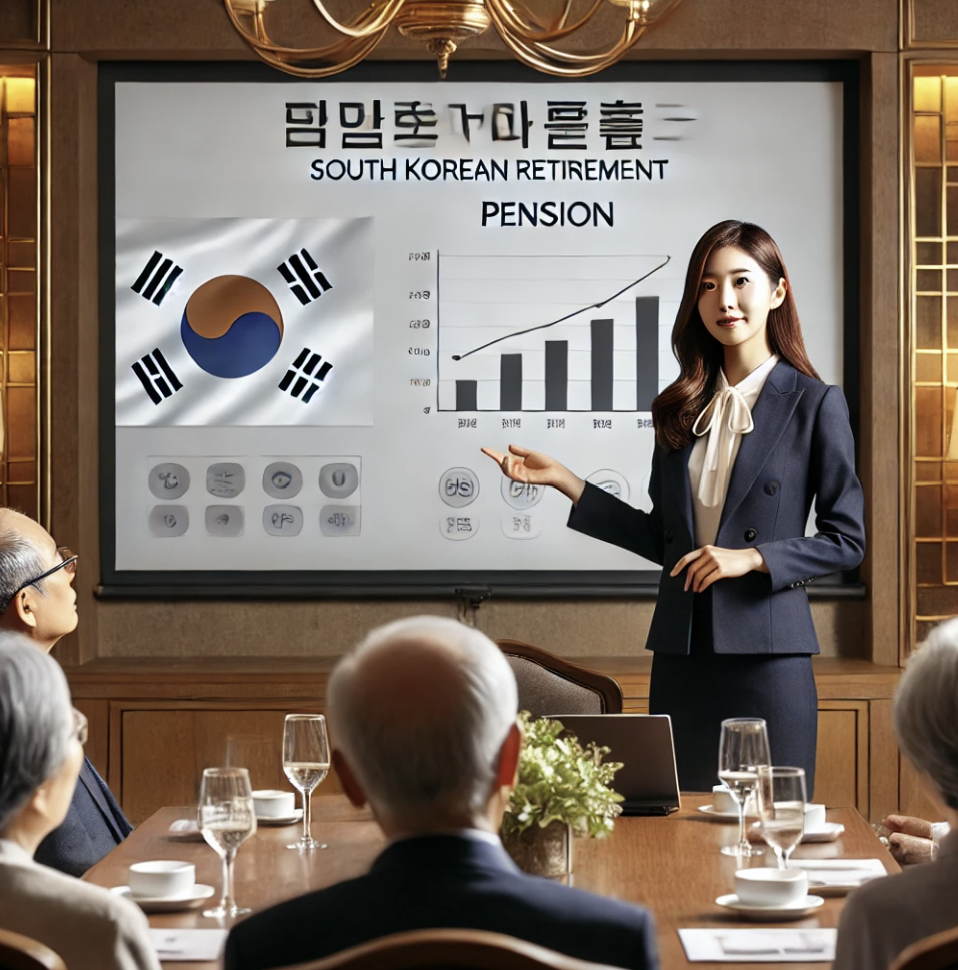 세미나에서 세금 원천징수 방법을 설명하는 재정 상담가의 모습