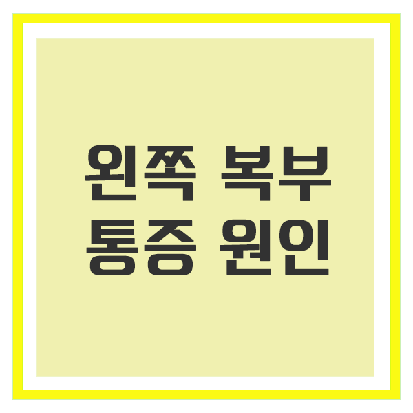 왼쪽 아랫배 통증