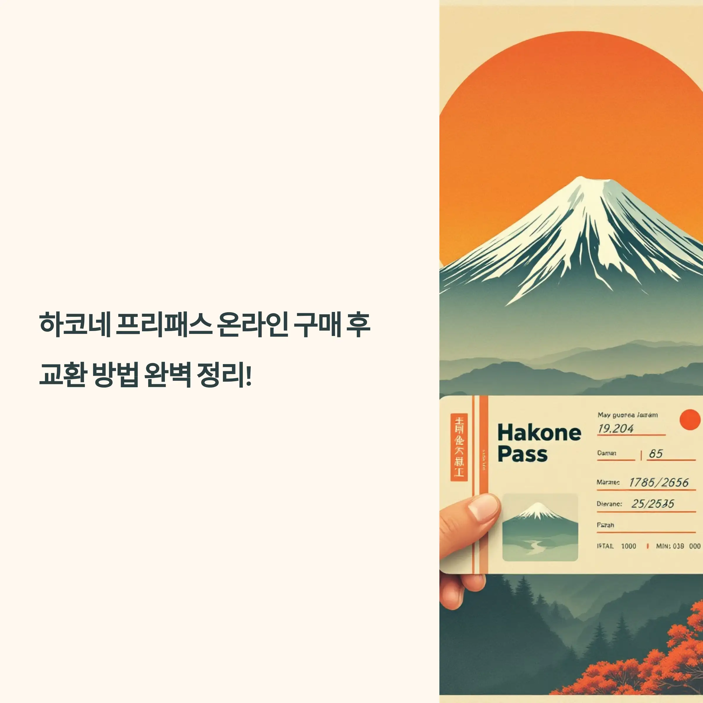 하코네 프리패스 온라인 구매