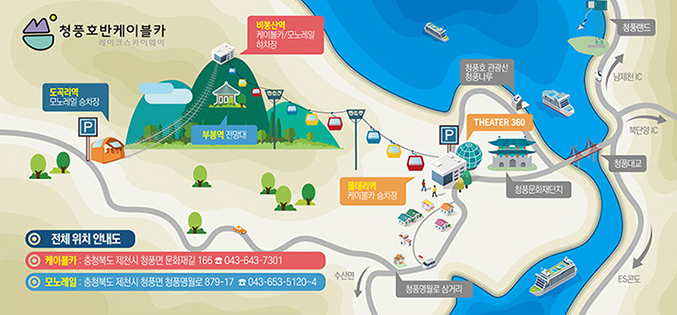 청풍호반 케이블카