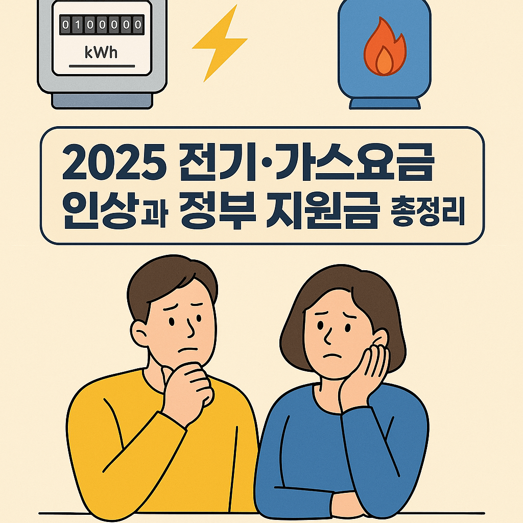 2025 전기요금 인상 및 가스요금 지원금