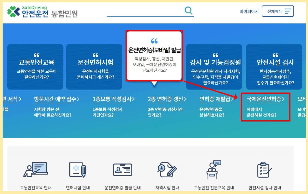 국제운전면허증 발급 방법 인터넷 방문 공항