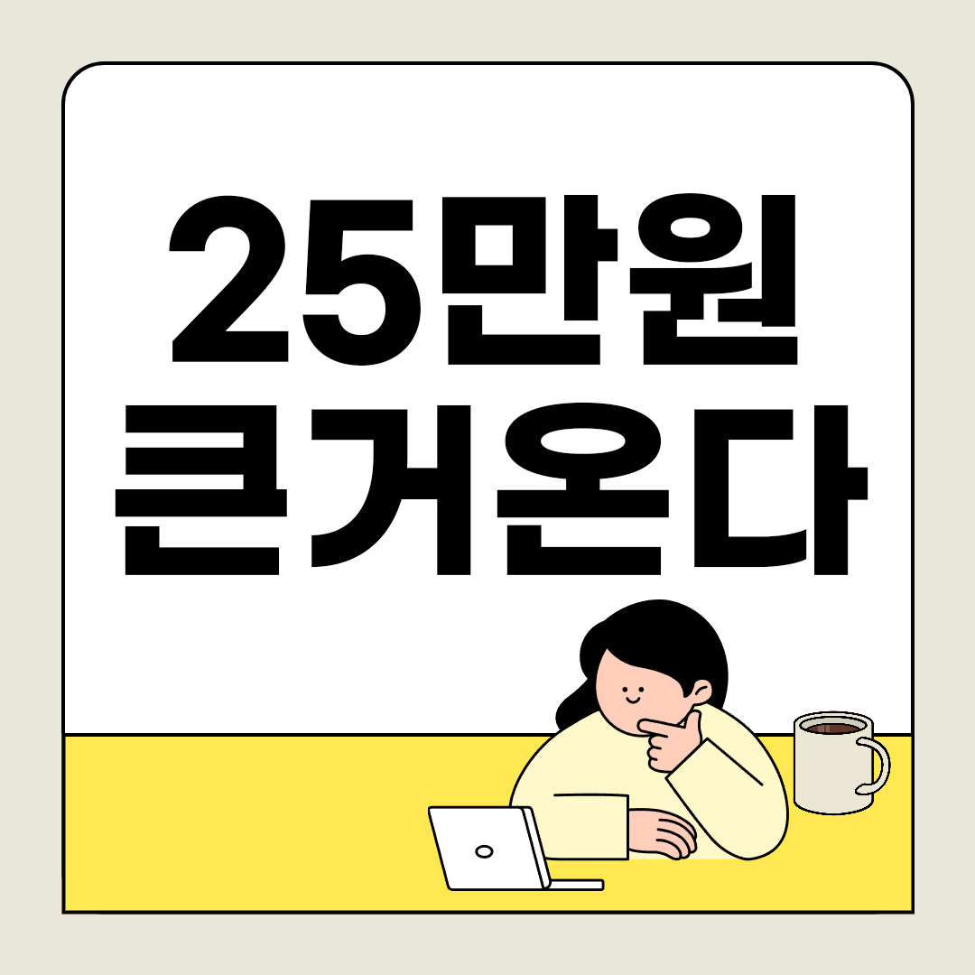 7월 이후 전국민 25 만원! 2025 하반기 정부 지원금