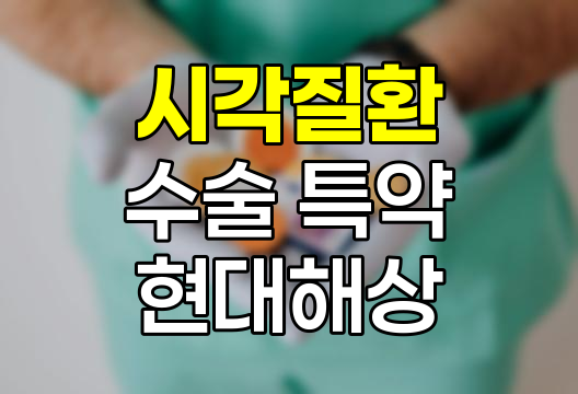현대해상 시각질환 수술 특약, 백내장과 녹내장 보장의 핵심
