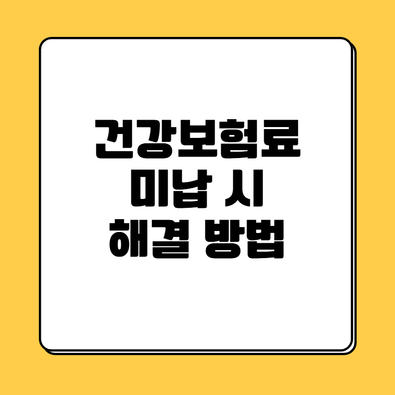 ๊ฑด๊ฐ๋ณดํ๋ฃ ๋ฏธ๋ฉ ํด๊ฒฐ ๋ฐฉ๋ฒ