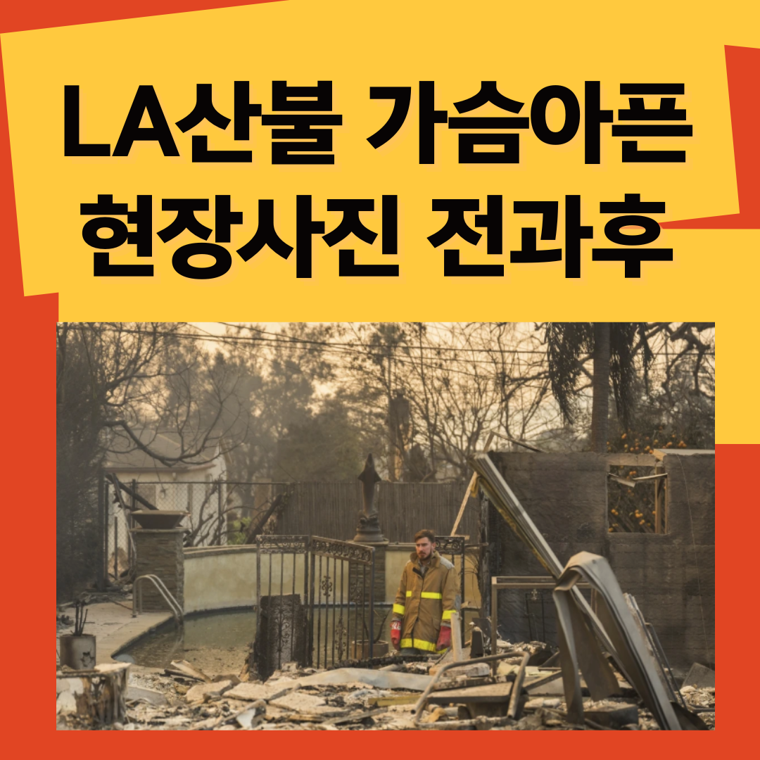LA산불 지역 화재 현장사진 전과후 -출처: AP뉴스-