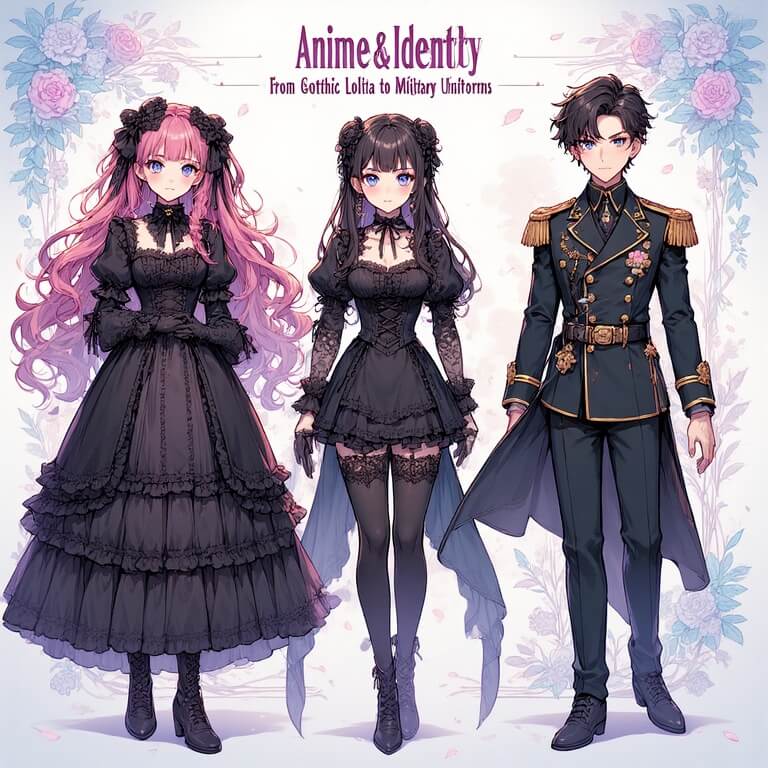 애니메이션 의복과 정체성 관련 일러스트