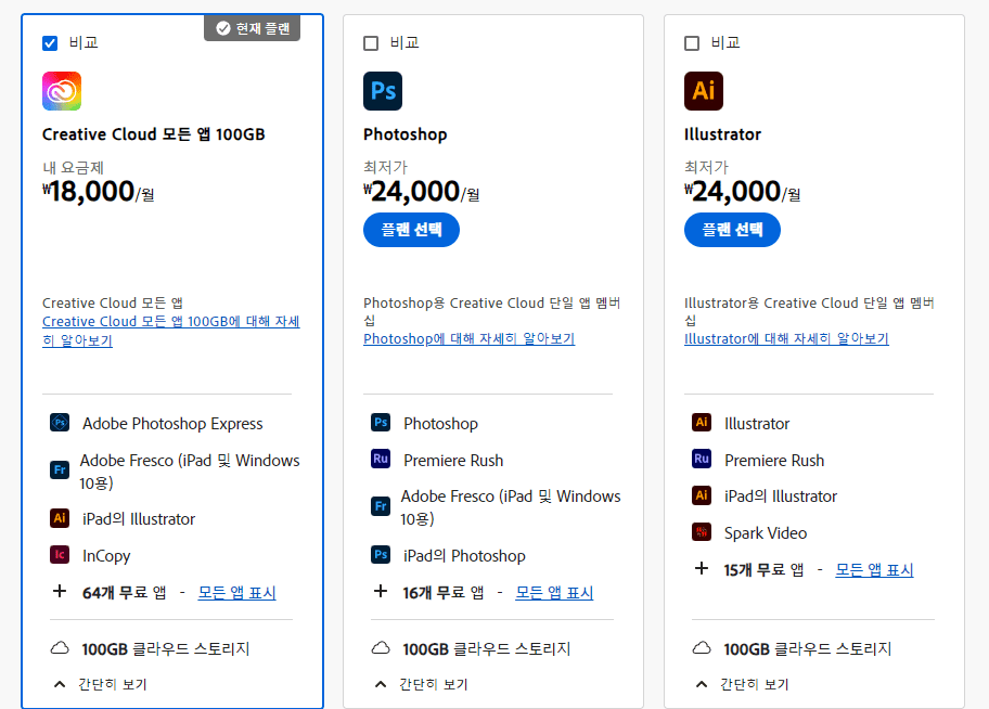 어도비-내가-사용하는-플랜