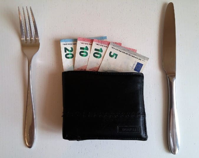 Money, Banknotes, Currency, Wallet, fork, knife