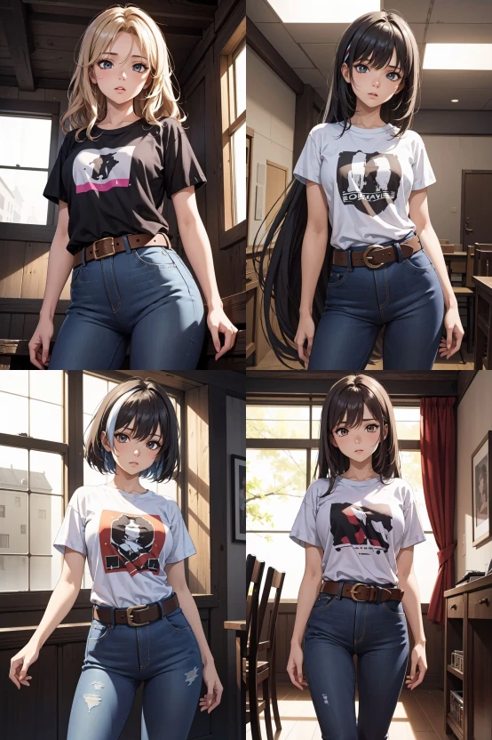 와일드카드를 적용하여 생성한 이미지 4장