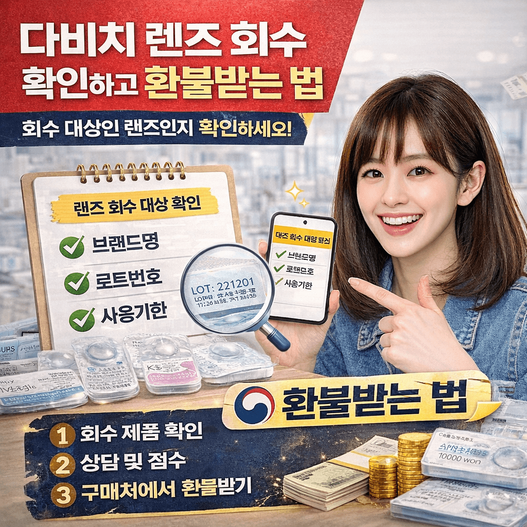 다비치 렌즈 리콜 대상인지 1분 확인법