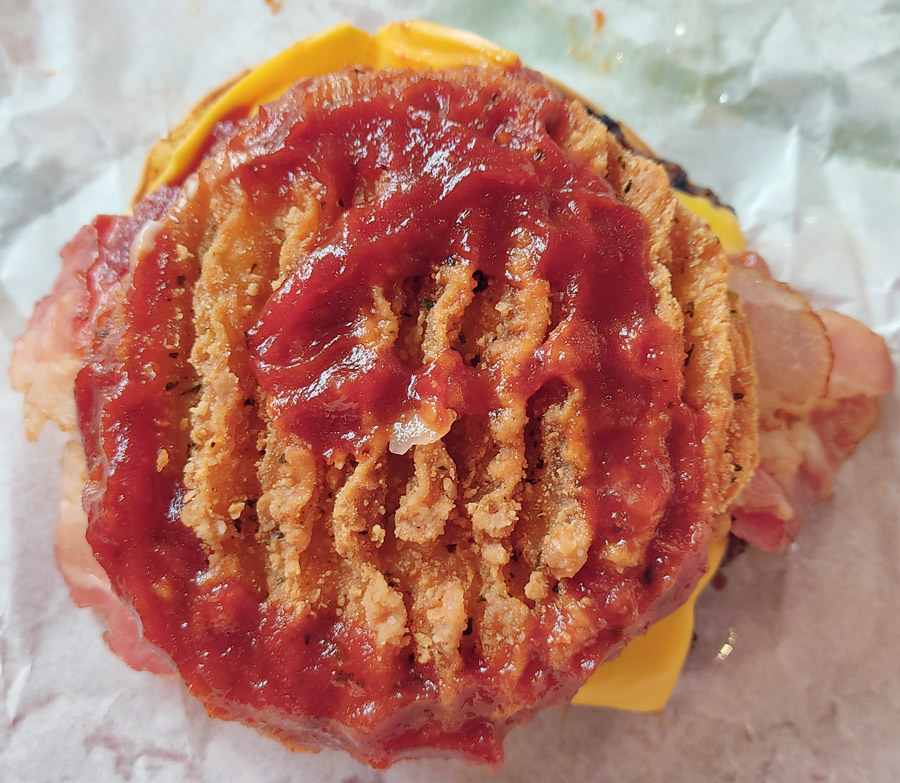 닭고기 패티 상단