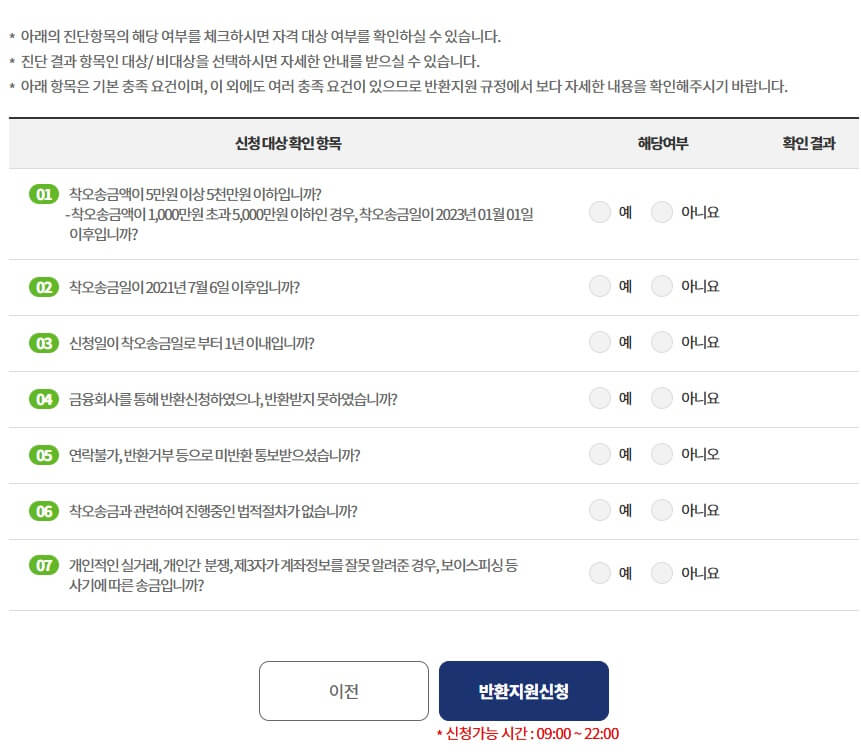 착오송금반환청구 신청방법