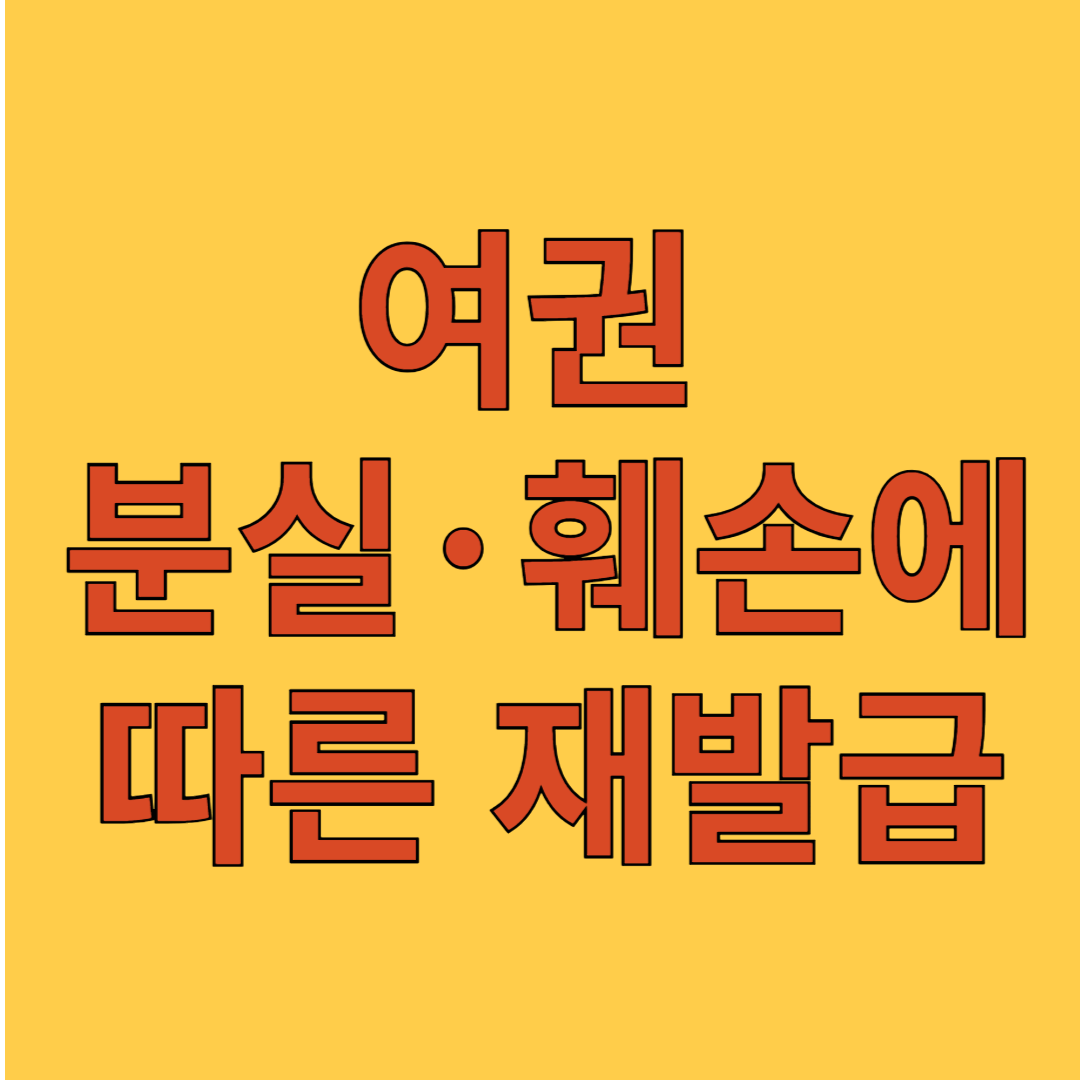 여권 분실 · 훼손에 따른 재발급