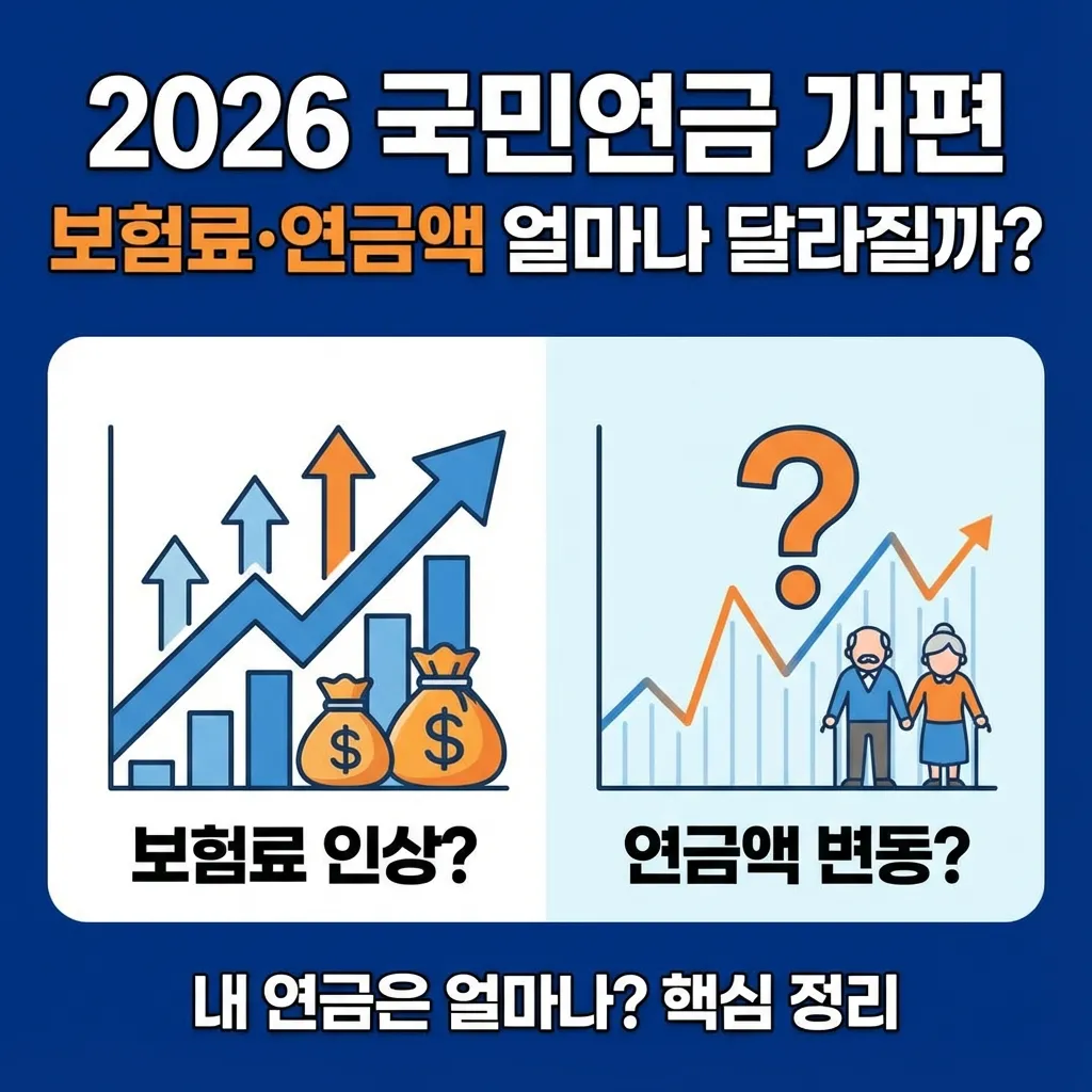 2026 국민연금 개편 총정리｜보험료&middot;연금액 얼마나 달라질까