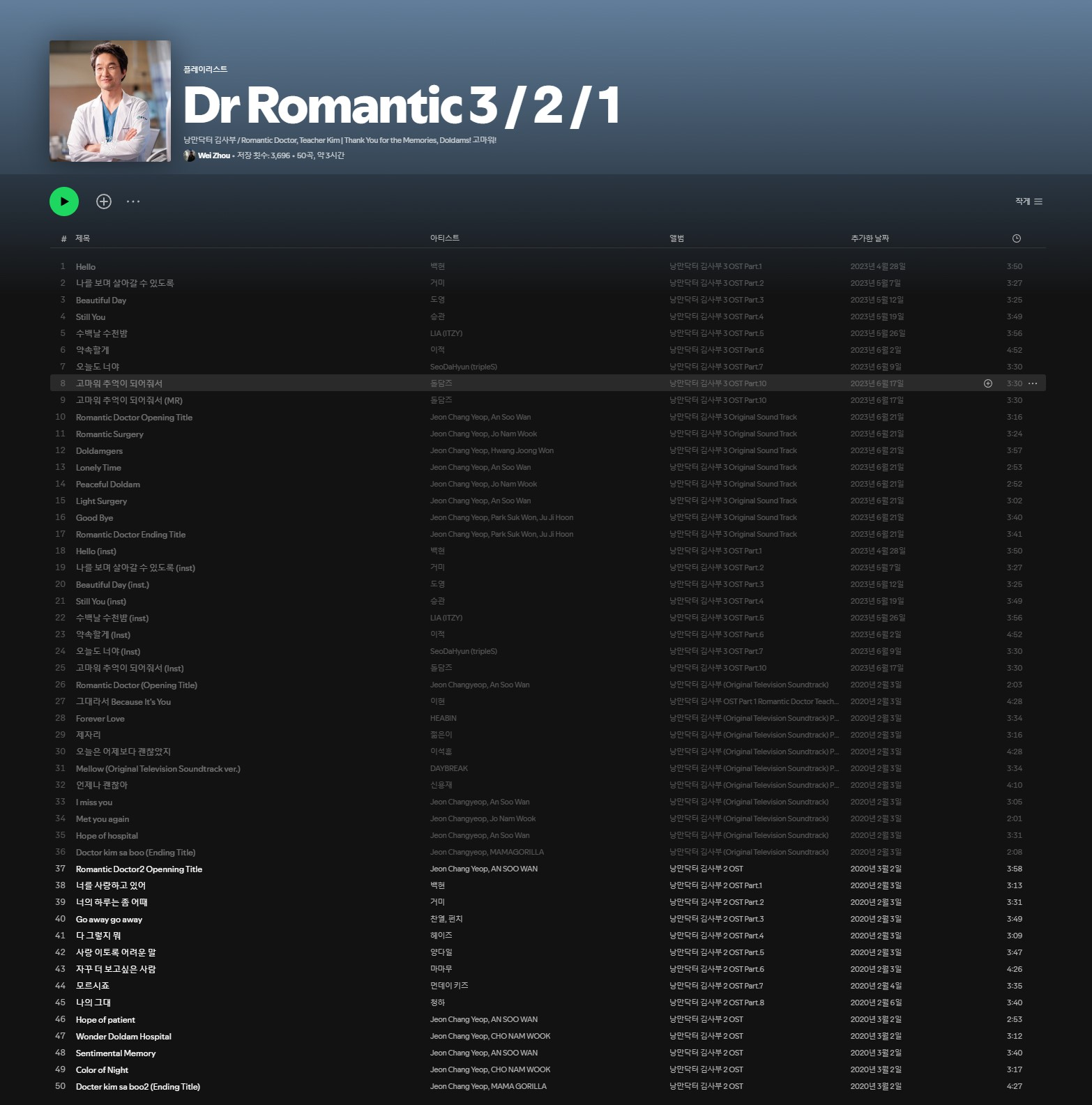 낭만닥터-김사부-OST