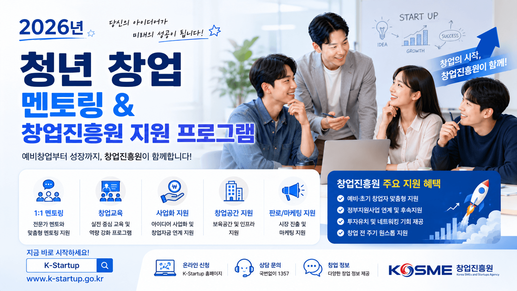 2026년 청년 창업 멘토링 & 창업진흥원 지원 프로그램