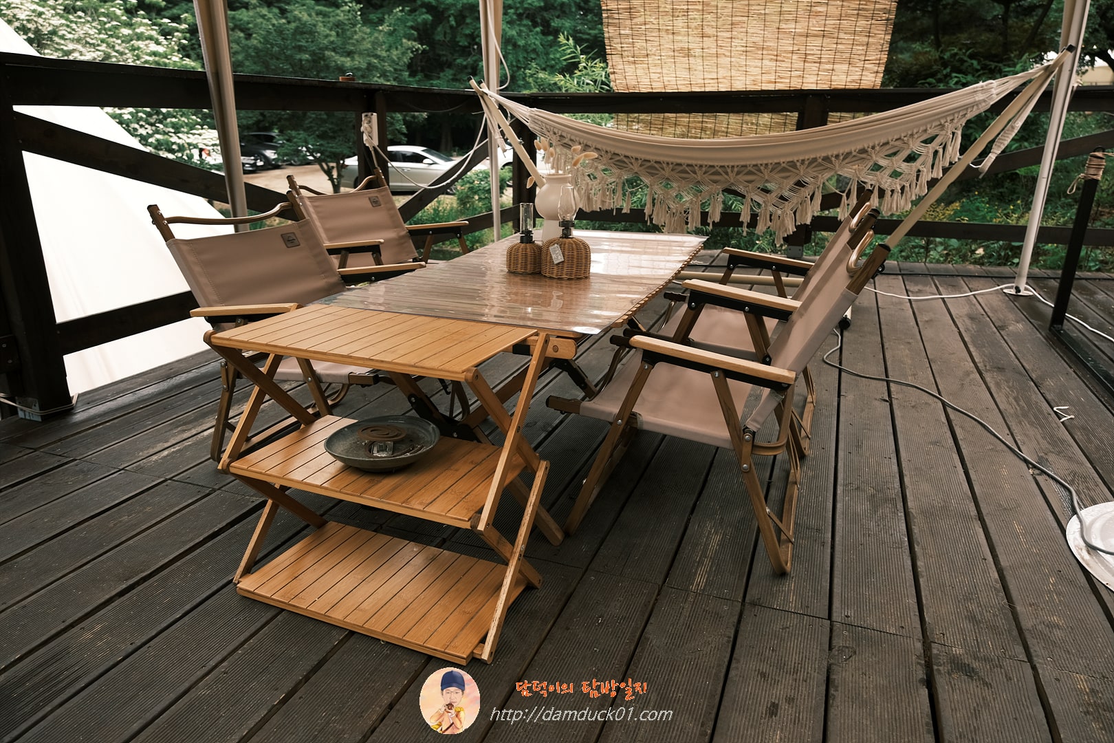풍사니랑 글램핑장 테이블