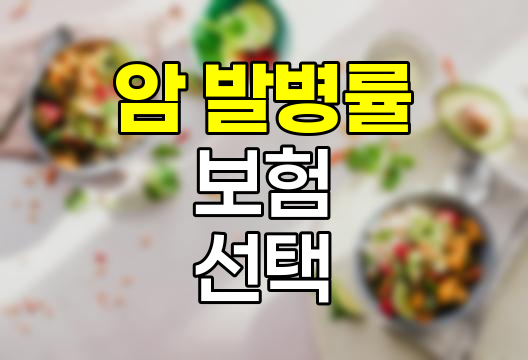 암 발병률과 보험 선택의 중요성