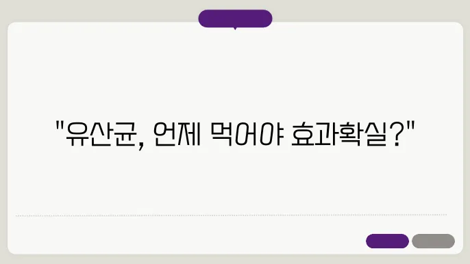 유산균 장기복용