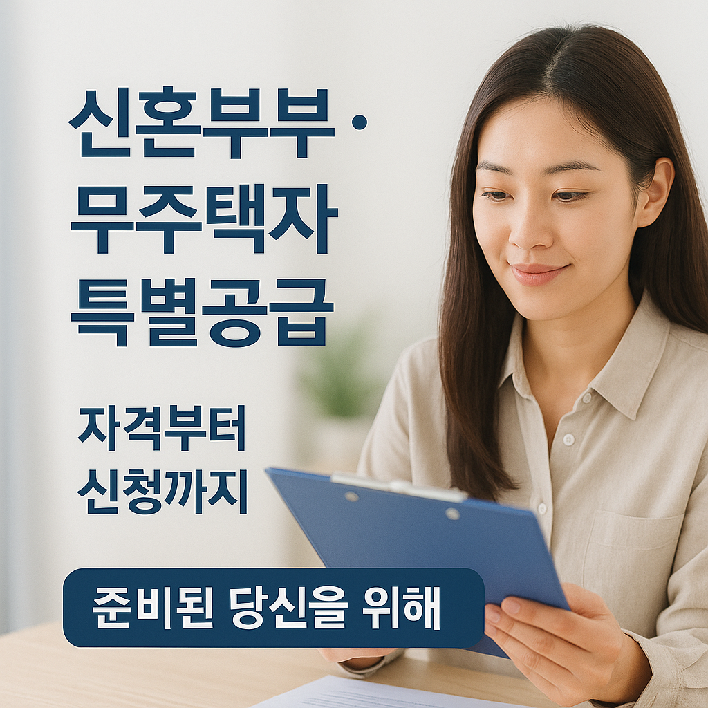 [3편] 신혼부부&middot;무주택자 특별공급 A to Z