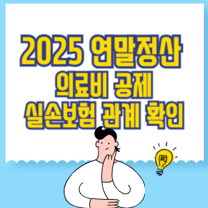 2025년 연말정산 의료비 실손보험 공제 확인