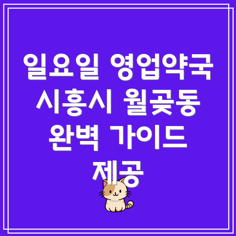 일요일 영업 약국