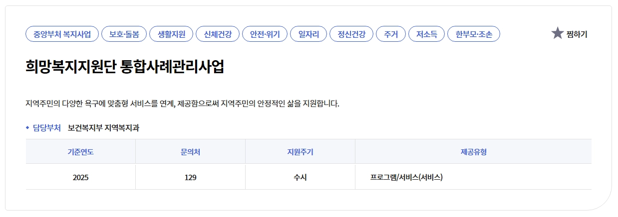 희망복지지원단 통합사례관리