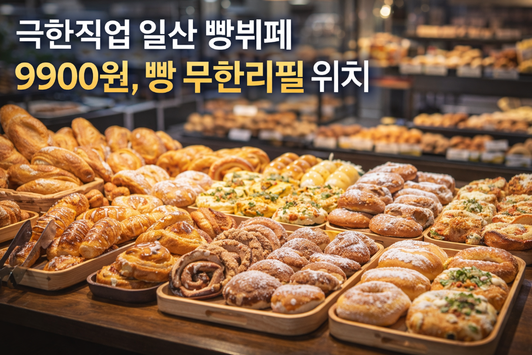 극한직업 일산 빵뷔페 9900원 무한리필 가게 위치와 시그니처 메뉴