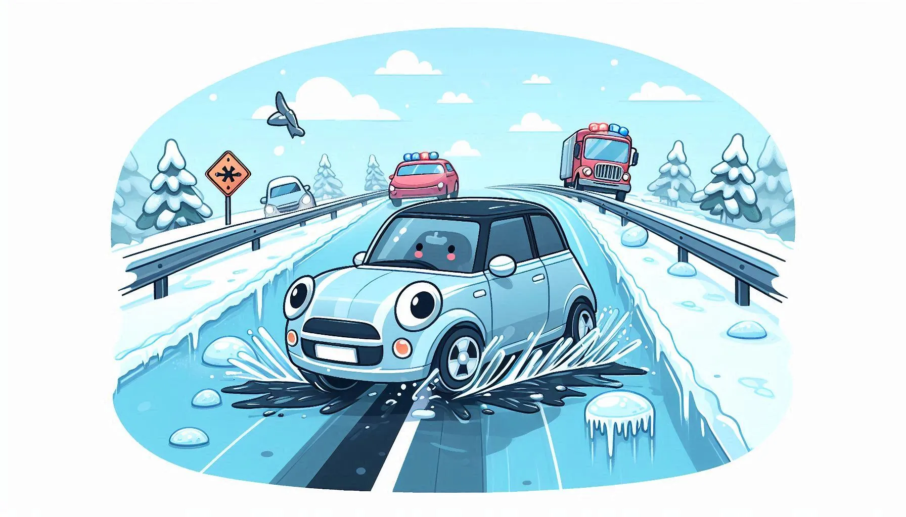 블랙아이스 미끄러짐