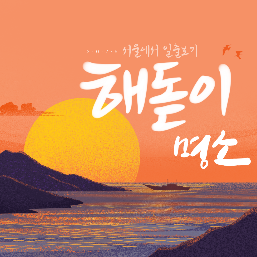 서울 도심 속 붉게 떠오르는 2025년 새해 해돋이 풍경