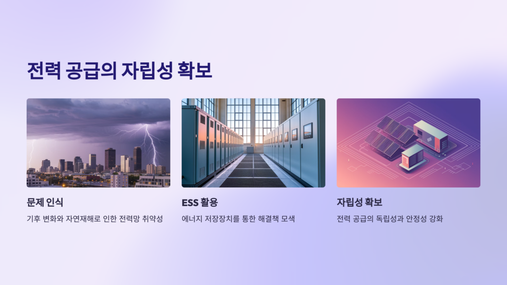 전력 공급의 자립성 확보