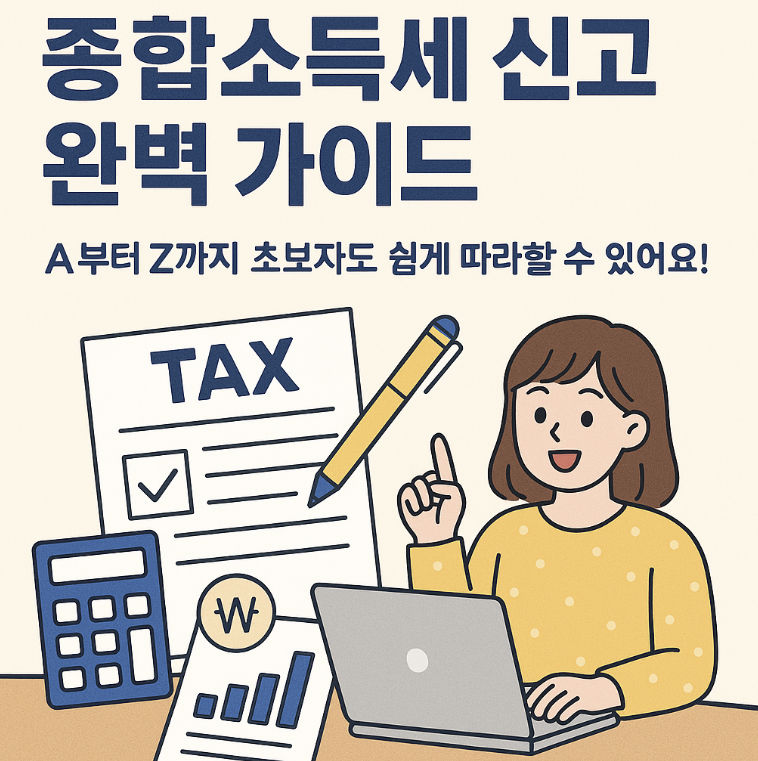 종합소득세 가이드를 연상할 수 있는 이미지