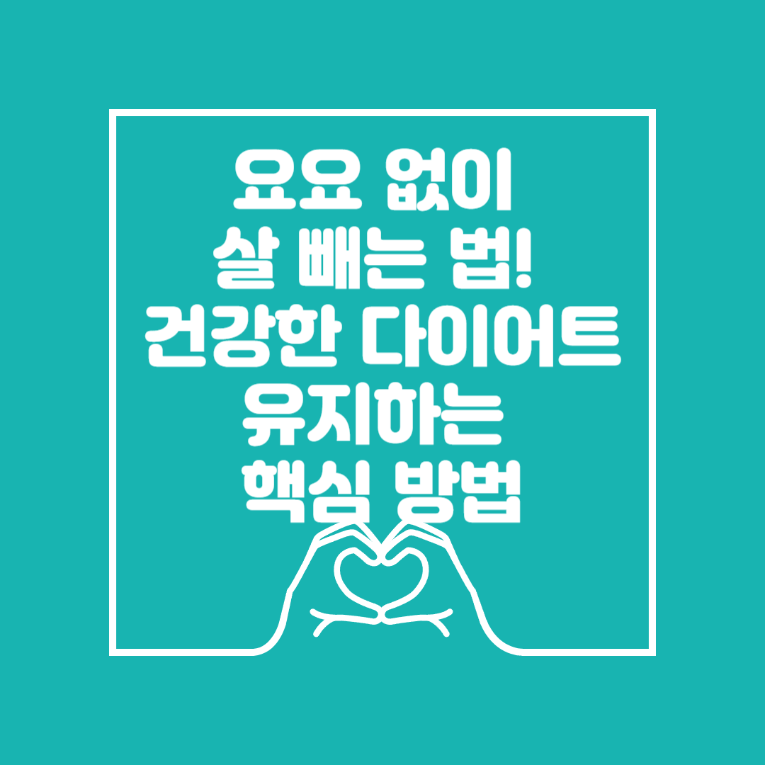요요 없이 살 빼는 법 이미지