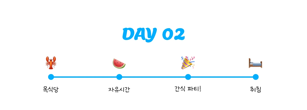 2일차 저녁 일정표