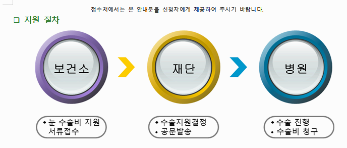 정부 지원 녹내장 지원 방법 사진