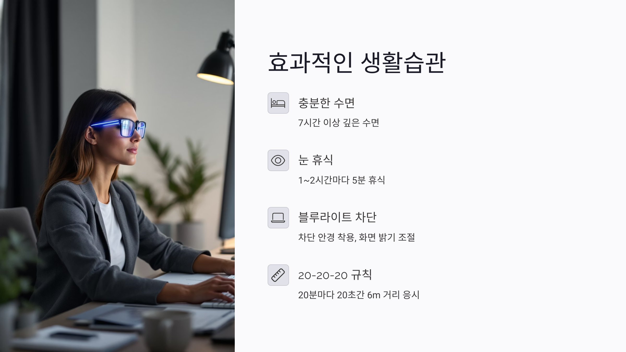 노안 수술 후 시력 유지에 효과적인 생활습관