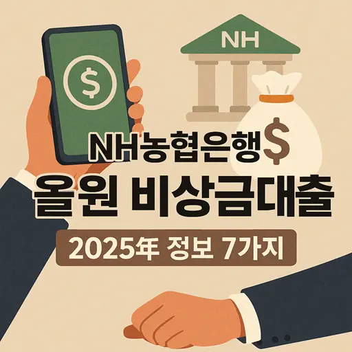 NH농협은행 올원 비상금대출 2025년 정보 7가지