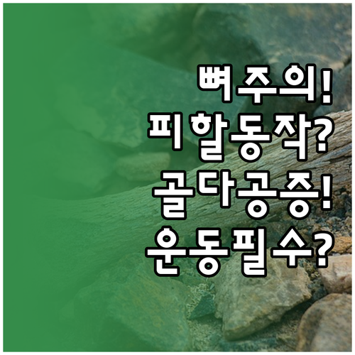 뼈 건강 지키는 골다공증 운동, 피해..