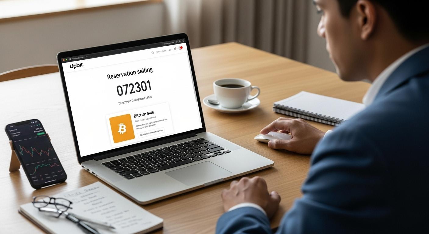 업비트 예약매도방법