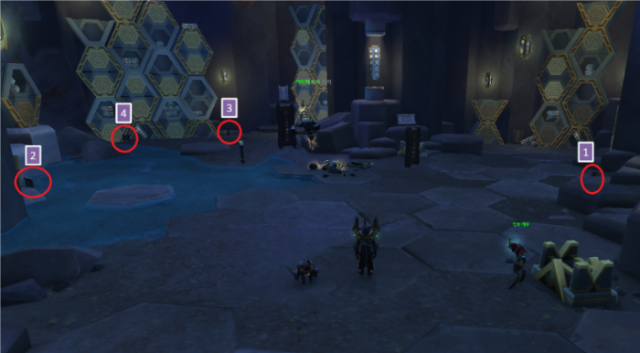 도서관 금고를 열기위해 서판을 순서대로 눌러라