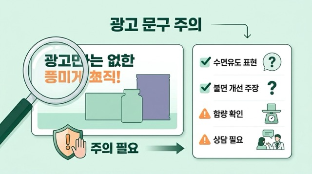 멜라토닌 제품 광고 주의