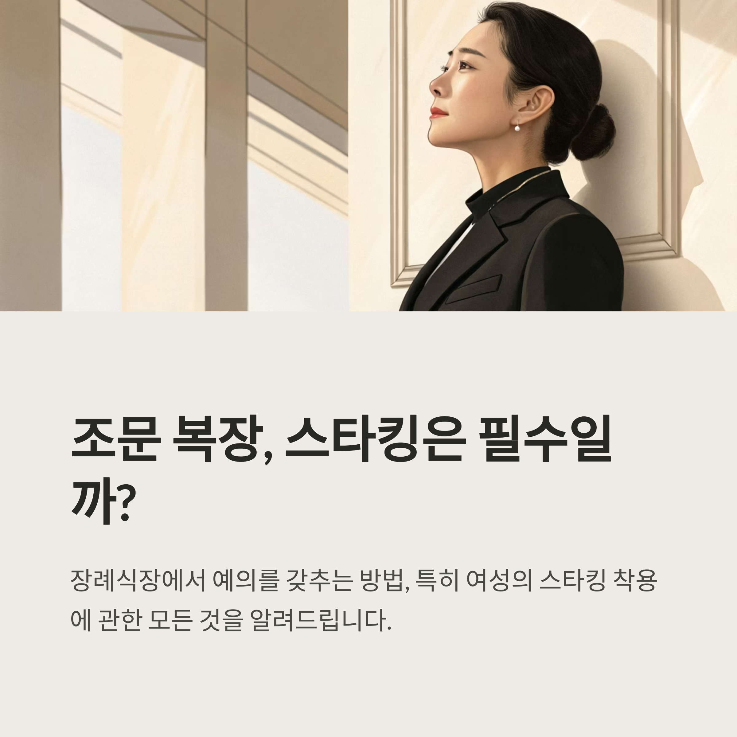 조문 복장 스타킹 필수일까