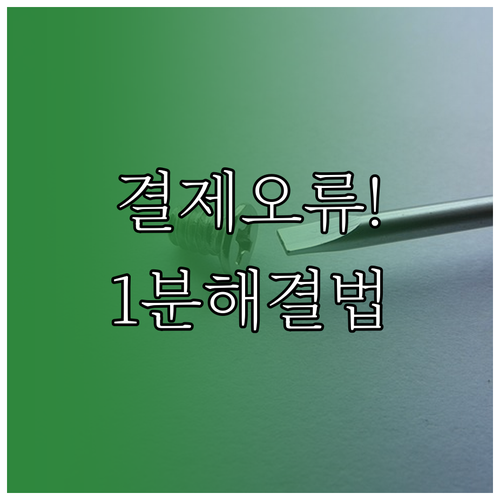 구글 플레이스토어 결제 요청 실패 원..