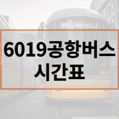 6019공항버스-시간표
