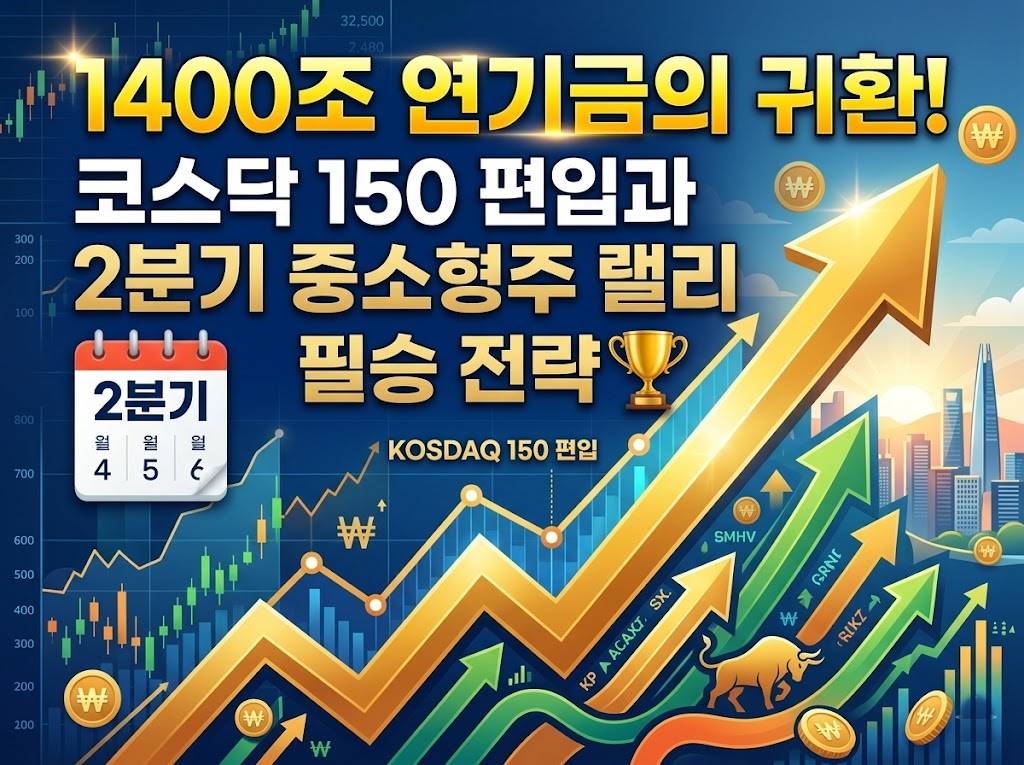 1400조 연기금의 귀환! 코스닥 150 편입과 2분기 중소형주 랠리 필승 전략
